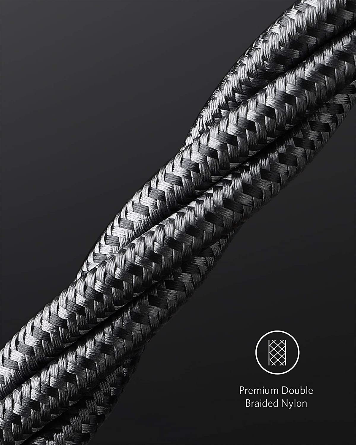 Anker 735 Charger (Nano II 65W) and New Nylon USB-C to USB-C 100W Cable (10 ft)