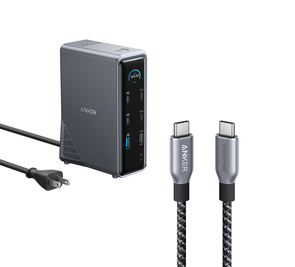 Anker Prime Charging Docking Station with 240W USB-C to USB-C Cable