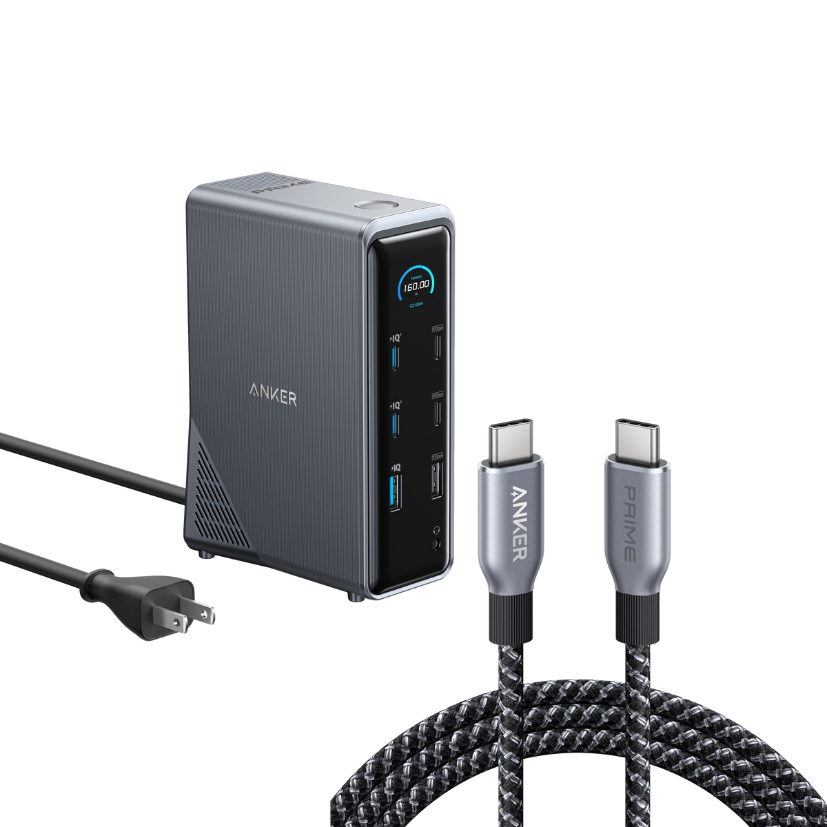 Anker Prime Charging Docking Station with 240W USB-C to USB-C Cable